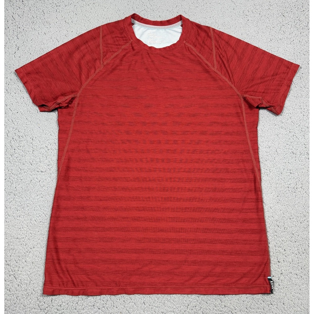 SAXX Shirt Mens M Red Short Sleeve Hot‎ Shot Tech Tee Performance Athletic Top